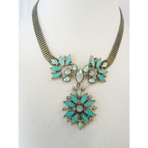 Kendra Scott Isabella Statement Choker Necklace in Antique Brass and Turquoise